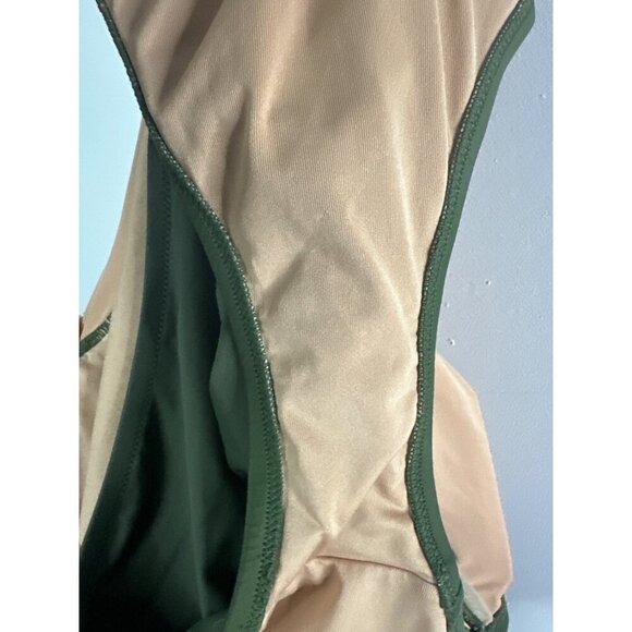 J.Crew Swimsuit Olive Green Women's One Sleeve swimsuit beach vacation resort - Picture 8 of 9